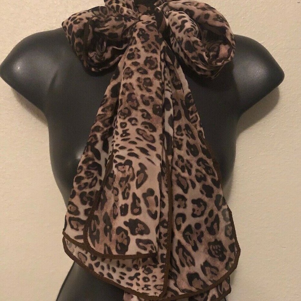 RUYISA 30% Viscose SILK 70% SHADES Animal Print SCARF SHAWL 28”x70”
